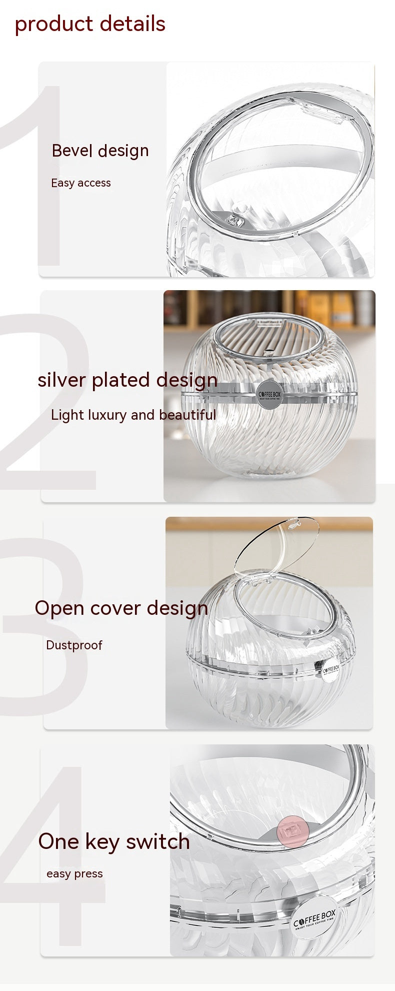 Tea Bag Storage Box Bar Capsule Coffee Storage Rack Desktop Storage Rack Candy Tea Storage Basket With Lid