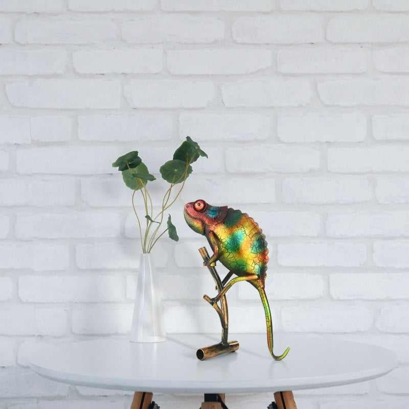 Creative Garden Lizard Ornaments, Home Metal Decoration Crafts