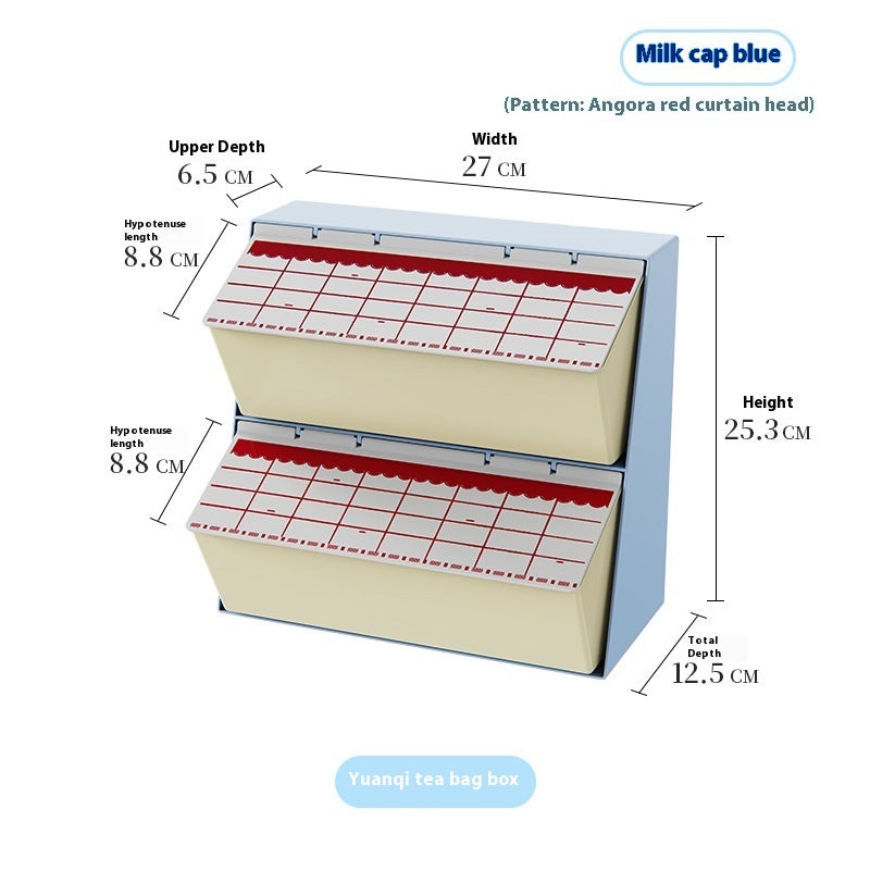 Dopamine Tea Bag Storage Box Desktop Finishing