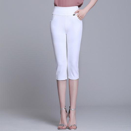 Elastic High Waist Slimming Ladies Outer Wear Leggings