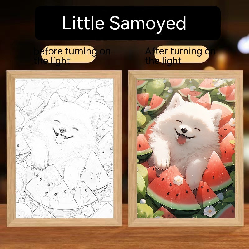 Cats, Dogs, Cute Pets, Glowing Decorative Paintings