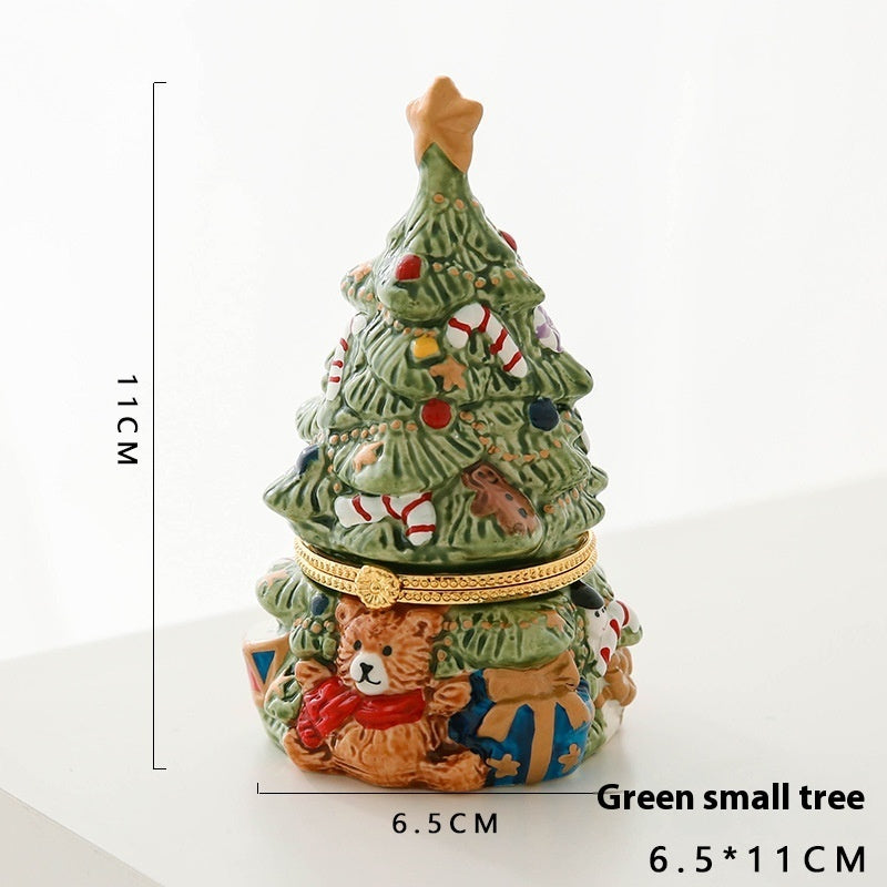 Vintage Cute Creative Ceramic Jewelry Storage Box