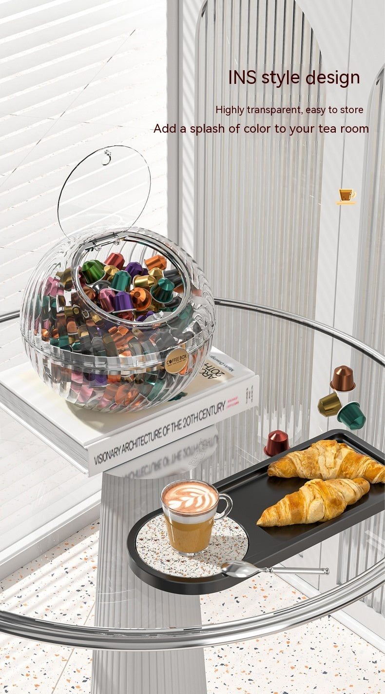 Tea Bag Storage Box Bar Capsule Coffee Storage Rack Desktop Storage Rack Candy Tea Storage Basket With Lid