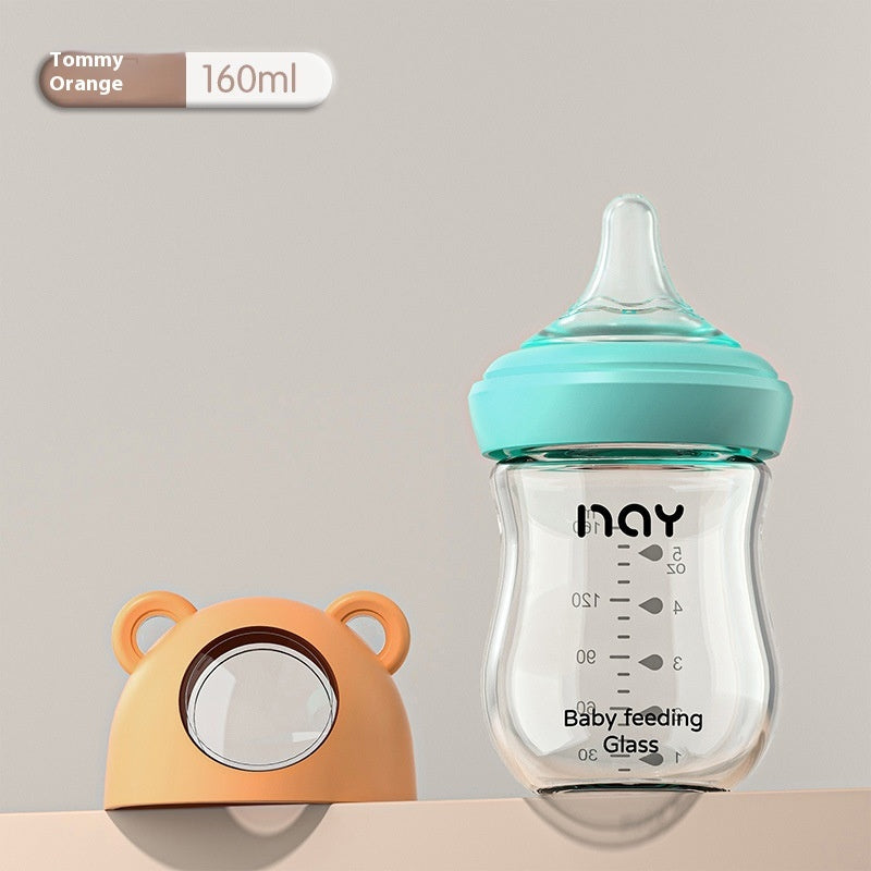 Fashion Newborn Infant Glass Feeding Bottle