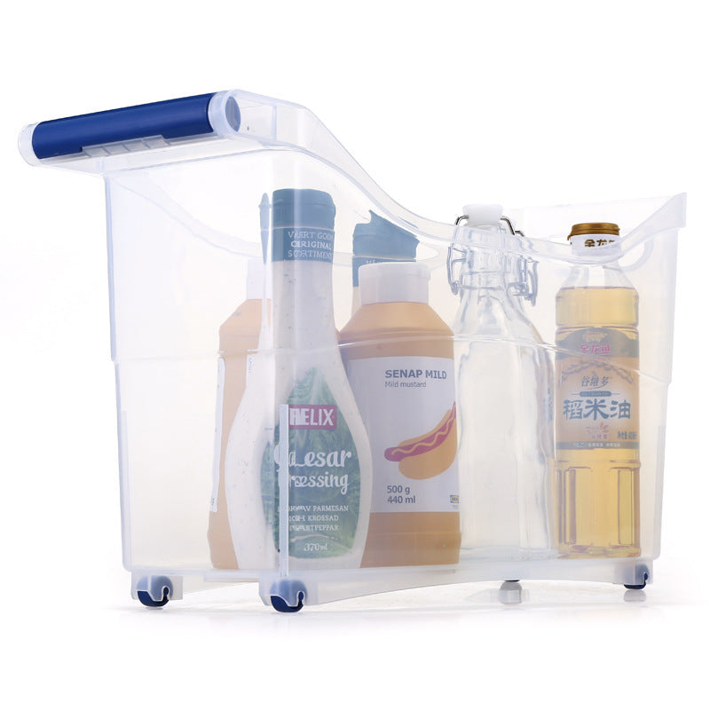 Kitchen Transparent Pulley Thickened Plastic Storage Box