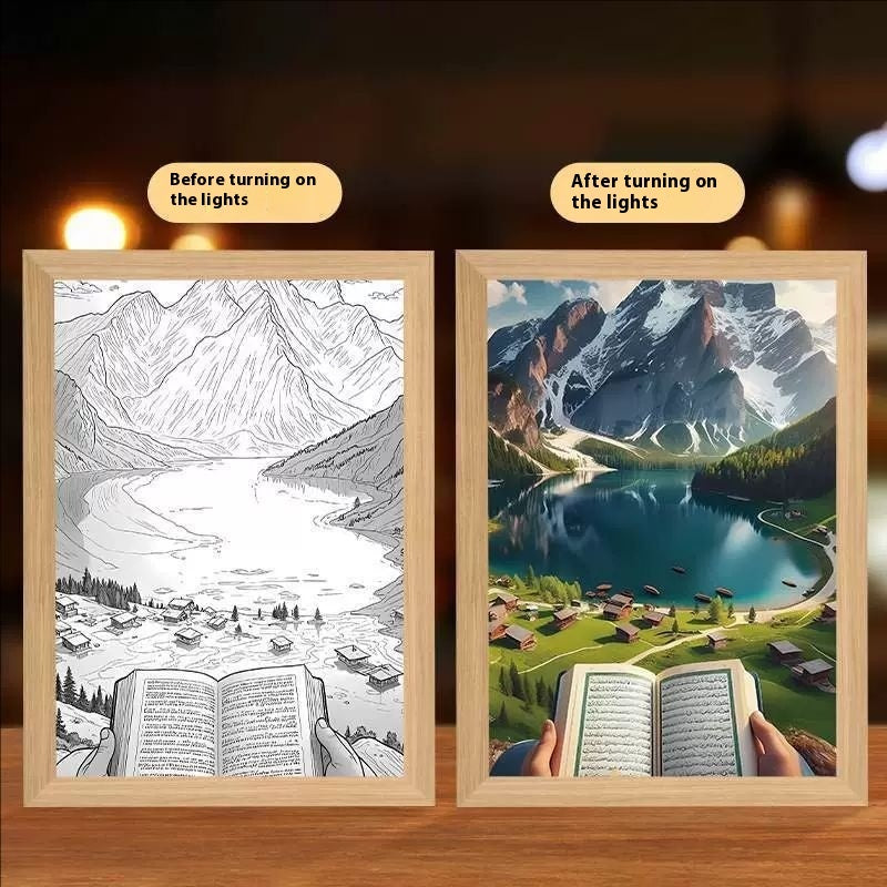 Cross Redemption Garden Sea Home Light Painting