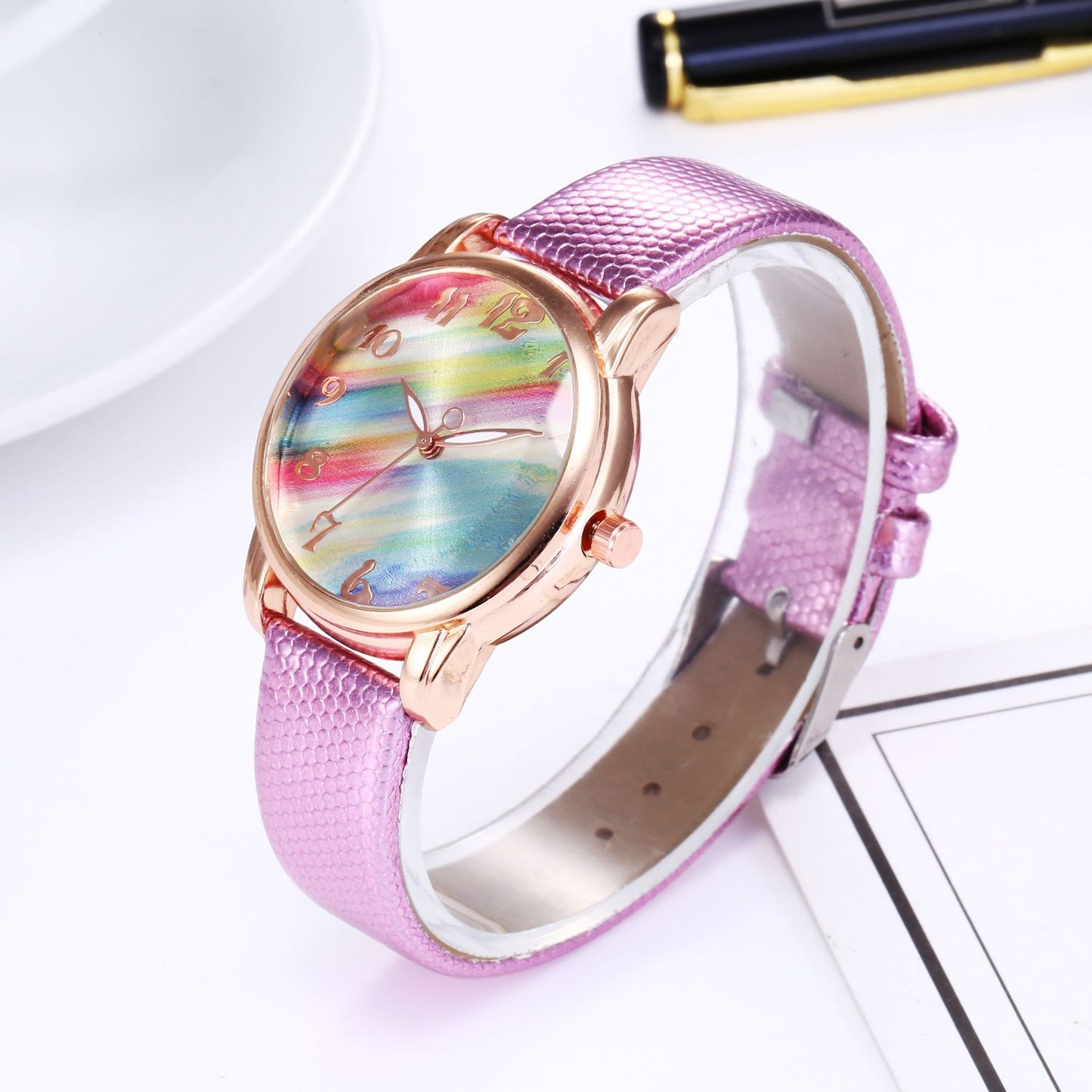 Trendy And Fashionable Rainbow Face Women's Watch