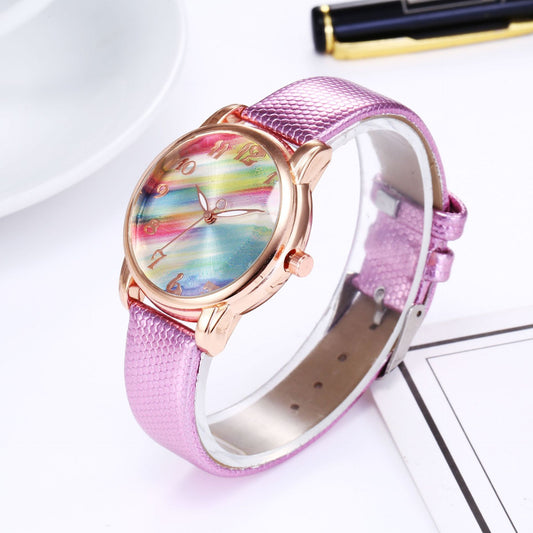 Trendy And Fashionable Rainbow Face Women's Watch