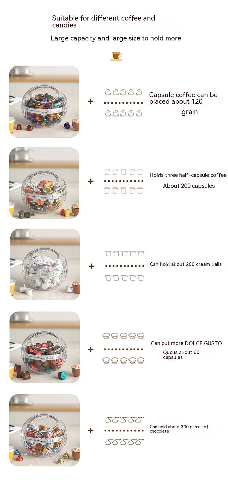 Tea Bag Storage Box Bar Capsule Coffee Storage Rack Desktop Storage Rack Candy Tea Storage Basket With Lid