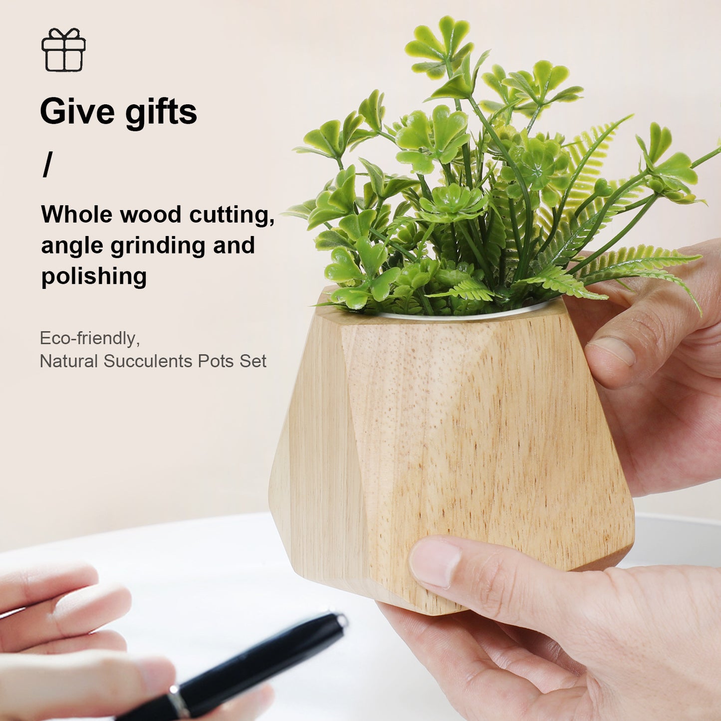 Simple Wooden Flowerpot Creative Home Garden