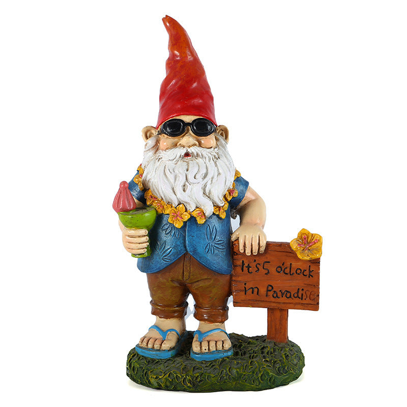 Garden Series Desktop Santa Claus Home Commemorative Painted Ornaments