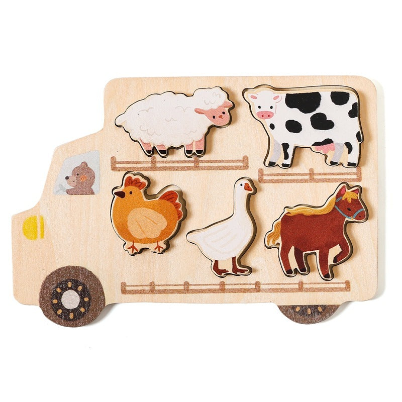 Fashion Baby Early Education Wooden Puzzle Toys